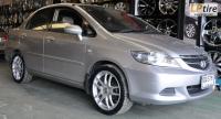 Honda City + ล้อแม็ก DC5 17นิ้ว สีเงิน + ยาง ACHILLES 2233 205/45-17