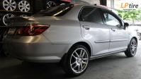 Honda City + ล้อแม็ก DC5 17นิ้ว สีเงิน + ยาง ACHILLES 2233 205/45-17