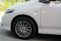 Honda City + ล้อแม็ก Lenso Chouten (SCC) 15นิ้ว สีHyper Black หน้าเงา + ยาง FALKEN ZE522 195/55-15