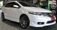 Honda City + ล้อแม็ก MIC 3115 17นิ้ว สีBlack Chrome + ยาง ACHILLES ATR SPOTR 205/45-17