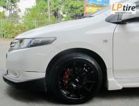 Honda City + ล้อแม็กลาย ADVAN ML502 17นิ้ว สีดำด้าน + ยาง DUNLOP LM 703 205/45-17