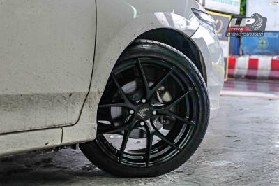 รถ -HONDA CITY ล้อแม็ก -LENSO Jager Dyna ดำด้าน สเปค - 17x7.5 ET35 4x100