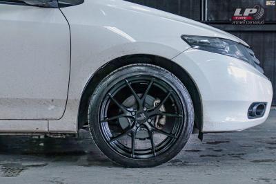 รถ -HONDA CITY ล้อแม็ก -LENSO Jager Dyna ดำด้าน สเปค - 17x7.5 ET35 4x100