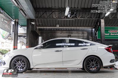 รถ - HONDA CIVIC ล้อแม็ก - ENKEI SC47 ดำด้านหน้าเงาด้าน สเปค - 17x7.5 ET38 5x114.3 ยาง - YOKOHAMA V553 เบอร์- 215/50-17