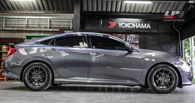 รถ - HONDA CIVIC X (FC) ล้อแม็ก - LENSO Jager Dyna HD สเปค -17x7.5 ET35 5x114.3 รัดยาง - ยางเดิม เบอร์ -