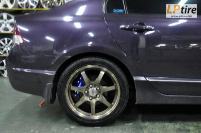 Honda Civic + ล้อแม็ก Mugen GP 17นิ้ว สี Copper + ยาง FALKEN ZE522 215/45R17