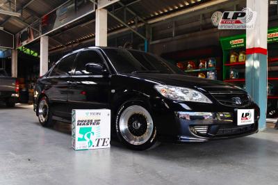 #HONDA#CIVIC เสริมหล่อจัดแม็ก #APEX#BC906 BBS 15x7 ET35 4x100-4x114.3 #ดำเงาขอบเงา คู่ยางยนต์ RAIDEN HERO R111 195/50-15 พร้อมจัด สปริงโช๊คอัพ #TEIN HONDA CIVIC #DIMENSION + #น็อตตัวเมียธรรมดาเล็ก (หัวเปิด) + เปลื่ยนช่างล่าง สวยงามลงตัวครับ