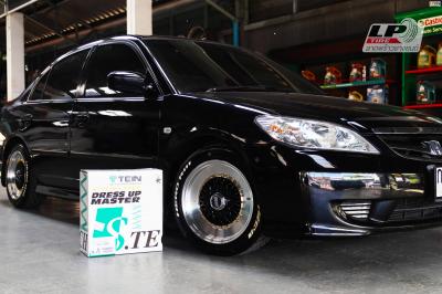 #HONDA#CIVIC เสริมหล่อจัดแม็ก #APEX#BC906 BBS 15x7 ET35 4x100-4x114.3 #ดำเงาขอบเงา คู่ยางยนต์ RAIDEN HERO R111 195/50-15 พร้อมจัด สปริงโช๊คอัพ #TEIN HONDA CIVIC #DIMENSION + #น็อตตัวเมียธรรมดาเล็ก (หัวเปิด) + เปลื่ยนช่างล่าง สวยงามลงตัวครับ