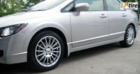 Honda Civic + ล้อแม็ก SSW Fin (S105) 17นิ้ว สีHyper Silver + ยาง DUNLOP LM 703 215/50-17