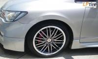 Honda Civic + ล้อแม็ก MASTER VUZELA 17นิ้ว สีดำหน้าเงา + ยาง DUNLOP LM 703 215/45-17