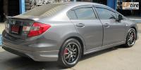 Honda Civic + ล้อแม็ก MIC GTR-06 (396) 17นิ้ว สีBlack Chrome + ยาง DUNLOP LM 703 215/45-17