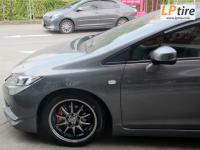 Honda Civic + ล้อแม็ก MIC GTR-06 (396) 17นิ้ว สีBlack Chrome + ยาง DUNLOP LM 703 215/45-17