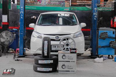 รถ - HONDA FREED ล้อแม็ก - KONIG N903 Flowforming silver สเปค - 15x7.5 ET35 4x100 รัดยาง - ALLIANCE AL30 030Ex เบอร์- 195/60-15