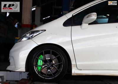 HONDA FREED จักแม็ก #LENSO Jager Dyna 17x7.5 ET35 4x100 HD ใส่ยางเดิม สวยงามลงตัว + น๊อตฟ้า ยาว 17