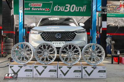 รถ -HONDA HRV ล้อแม็ก - VAGE VF032 Hgs Brush สเปค - 18x8.5 ET35 5x112-5x114.3 ยางเดิม