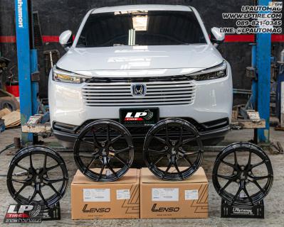 รถ - HONDA HRV ล้อแม็ก -LENSO Jager Dyna ดำด้าน สเปค - 17x7.5 ET35 5x114.3 ใช้ยางเดิม