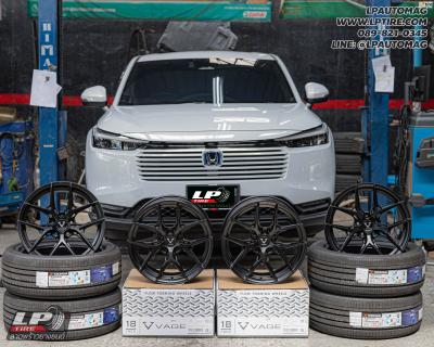 รถ - HONDA HR-V ล้อแม็ก - VAGE VF04 FlowForming BLACK FLAT สเปค - 18x8.5 ET35 5x112-5x114.3
ยาง - YOKOHAMA V553 เบอร์ -235/50-18