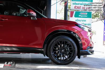 รถ - HONDA HRV ล้อแม็ก - MOMO H486T REVENGE ดำด้าน สเปค - 18x8 ET38 5x114.3 ยาง - BRIDGESTONE เบอร์ - 225/50R18