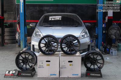 รถ - HONDA JAZZ ล้อแม็ก - ENKEI SC58 ดำด้าน สเปค - 15x7 ET35 4x100 ยางเดิม