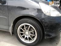 Honda Jazz + ล้อแม็ก Rays G10 15นิ้ว สี Hyper Black + ยาง YOKOHAMA Earth-1 195/55-15