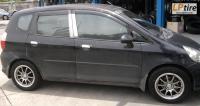 Honda Jazz + ล้อแม็ก Rays G10 15นิ้ว สี Hyper Black + ยาง YOKOHAMA Earth-1 195/55-15