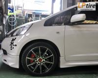 Honda Jazz + ล้อแม็ก Lenso Samurai SC-07 17นิ้ว สีดำหน้าเงา + ยาง FIRENZA ST-08 205/45-17