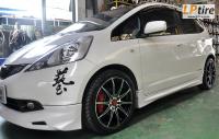Honda Jazz + ล้อแม็ก Lenso Samurai SC-07 17นิ้ว สีดำหน้าเงา + ยาง FIRENZA ST-08 205/45-17