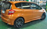 Honda Jazz + ล้อแม็ก Lenso Samurai Bushido (SCB) 17นิ้ว สีดำหน้าเงา