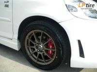 Honda Jazz + ล้อแม็ก Enkei SC33 15นิ้ว สีCopper + ยาง YOKOHAMA EARTH-1 195/55-15
