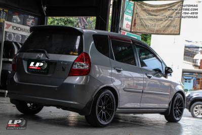 รถ - HONDA JAZZ ล้อแม็ก -ADVANTI N719 FlowForming ดำด้าน สเปค - 15x7 ET35 4x100 ยาง - YOKOHAMA E70 เบอร์ - 185/60-15