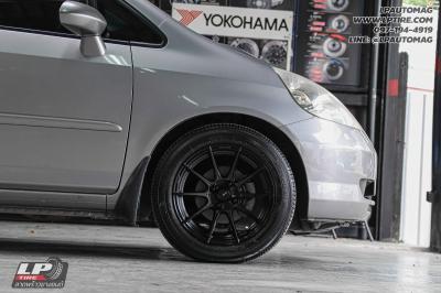 รถ - HONDA JAZZ ล้อแม็ก -ADVANTI N719 FlowForming ดำด้าน สเปค - 15x7 ET35 4x100 ยาง - YOKOHAMA E70 เบอร์ - 185/60-15