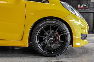 รถ -HONDA JAZZ ล้อแม็ก - MOMO H709 RUSH ดำด้าน ขอบ - 17x7.5 ET40 4x100 ยาง - YOKOHAMA ES32 เบอร์ - 205/45-17