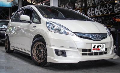 HONDA JAZZ KONIG N781 สีน้ำตาล 15X 4x100 ET35  YOKOHAMA A-Drive AA01  195/55R15