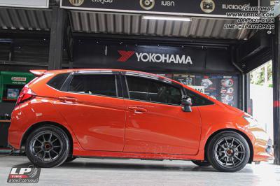 รถ - HONDA JAZZ ล้อแม็ก - NK NK105N Flowforming NK Dark สเปค - 16x7 ET35 4x100 ยาง - YOKOHAMA V701 เบอร์ - 195/50-16