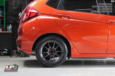 รถ - HONDA JAZZ ล้อแม็ก - NK NK105N Flowforming NK Dark สเปค - 16x7 ET35 4x100 ยาง - YOKOHAMA V701 เบอร์ - 195/50-16