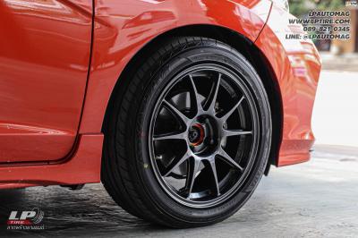 รถ - HONDA JAZZ ล้อแม็ก - NK NK105N Flowforming NK Dark สเปค - 16x7 ET35 4x100 ยาง - YOKOHAMA V701 เบอร์ - 195/50-16