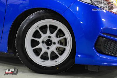 รถ - HONDA JAZZ ล้อแม็ก - ENKEI SC55 ขาว สเปค - 15x7 ET28 4x100 ยาง - LENSO D-1CS เบอร์ - 195/55-15