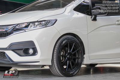 รถ - HONDA JAZZ ล้อแม็ก - ADVANTI N719 FlowForming ดำด้าน สเปค - 16x7 ET35 4x100 ยาง - YOKOHAMA AE51 เบอร์ - 195/55-16