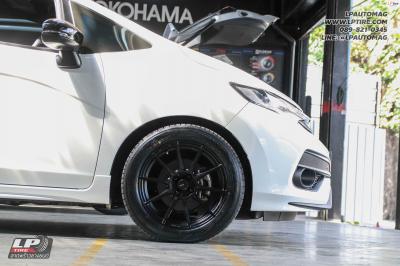 รถ - HONDA JAZZ ล้อแม็ก - ADVANTI N719 FlowForming ดำด้าน สเปค - 16x7 ET35 4x100 ยาง - YOKOHAMA AE51 เบอร์ - 195/55-16