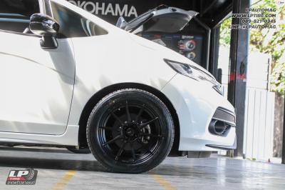 รถ - HONDA JAZZ ล้อแม็ก - ADVANTI N719 FlowForming ดำด้าน สเปค - 16x7 ET35 4x100 ยาง - YOKOHAMA AE51 เบอร์ - 195/55-16