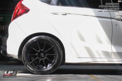 รถ - HONDA JAZZ ล้อแม็ก - ADVANTI N719 FlowForming ดำด้าน สเปค - 16x7 ET35 4x100 ยาง - YOKOHAMA AE51 เบอร์ - 195/55-16