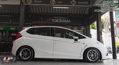 รถ - HONDA JAZZ ล้อแม็ก - NK Performance NK28N (ce28) Flowforming Fomular Silver สเปค - 15x7 ET35 4x100 ยาง - YOKOHAMA เบอร์ - 195/50-15
