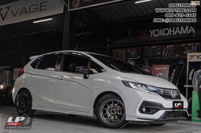 รถ - HONDA JAZZ ล้อแม็ก - NK Performance NK105N (TC105n) Flowforming NK Dark สเปค - 16x7 ET35 4x100 ยาง - MICHELIN เบอร์- 195/50-16