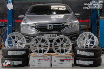 HONDA JAZZ ล้อแม็ก -EmotionR FRE BY LENSO SILVER สเปค - 15x7 ET35 4x100 ยางรถยนต์ - ALLIANCE AL30 030Ex เบอร์ - 195/55-15