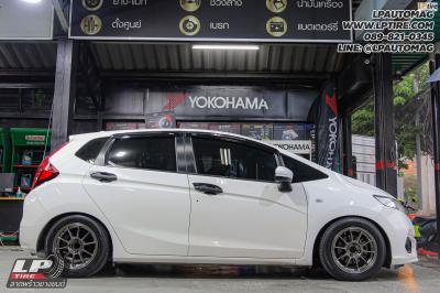 รถ - HONDA JAZZ ล้อแม็ก - Auto Option AOW-105X (TC105X) FlowForming EJ-TITAN สเปค -15x7 ET35 4x100 โช๊คอัพ Profender รุ่น Drift Series