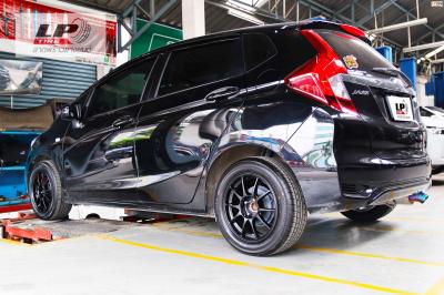 HONDA JAZZ จัดล้อแม็กโปรพร้อมยาง  KPS APEX ZX113 TC105N 15x7 ET35 4x100 ดำด้าน คู่ยาง  ALLIANCE 030Ex MADE IN JAPAN 195/55-15 สวยลงตัว