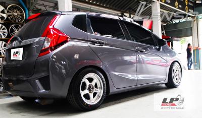 HONDA JAZZ จัดล้อแม็ก LENSO ProjectD D1SE 15x7.5 ET35 4x100 HSขอบเงา พร้อมยาง YOKOHAMA A-DRIVE AA01 195/55-15 ยังสวยลงตัว