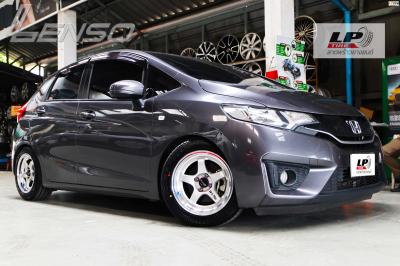 HONDA JAZZ จัดล้อแม็ก LENSO ProjectD D1SE 15x7.5 ET35 4x100 HSขอบเงา พร้อมยาง YOKOHAMA A-DRIVE AA01 195/55-15 ยังสวยลงตัว