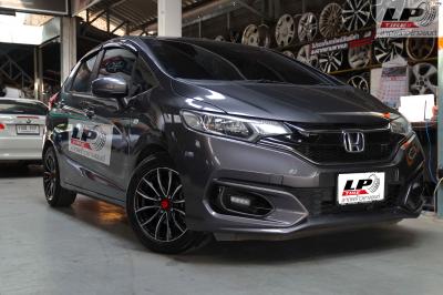 รถ - HONDA JAZZ ล้อแม็ก - LENSO SCJ SAMURAI JINZO สีดำหน้าเงา สเปค - 15x7 4x100 ET38 รัดยาง - YOKOHAMA Alliance 030EX AL30 เบอร์ - 195/55R15