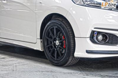 Honda Jazz + ล้อแม็กลาย SSR KT015 15นิ้ว สีดำด้าน + ยาง HANKOOK H308 195/55-15